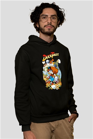 DuckTales Siyah Unisex Hoodie