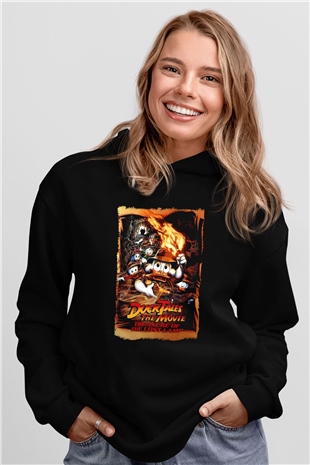 DuckTales Siyah Unisex Hoodie
