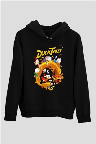 DuckTales Siyah Unisex Hoodie
