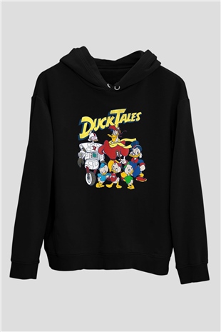 DuckTales Siyah Unisex Hoodie