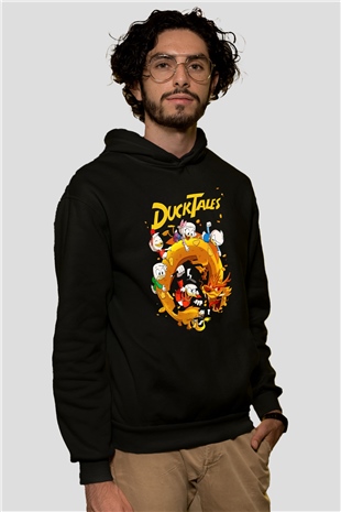 DuckTales Siyah Unisex Hoodie