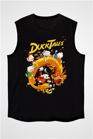 DuckTales Siyah Unisex  Kolsuz Tişört