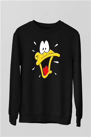 DuckTales Siyah Unisex Sweatshirt