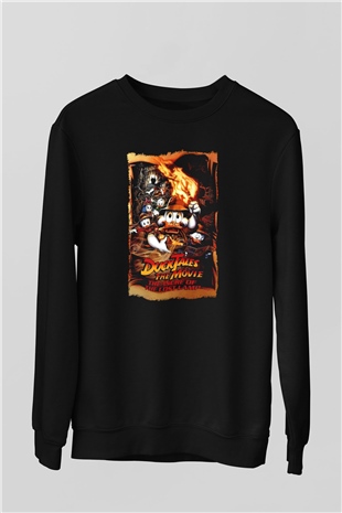 DuckTales Siyah Unisex  Sweatshirt