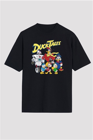 DuckTales Siyah Oversize Tişört