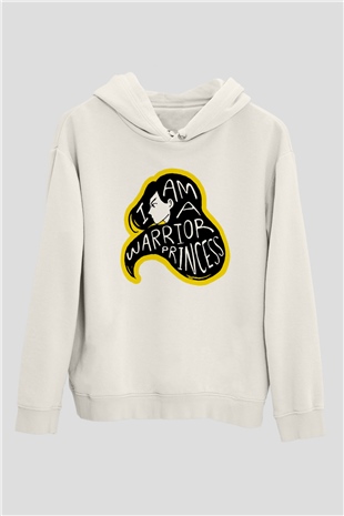 Dünya Kadınlar Günü Beyaz Unisex Kapşonlu Sweatshirt