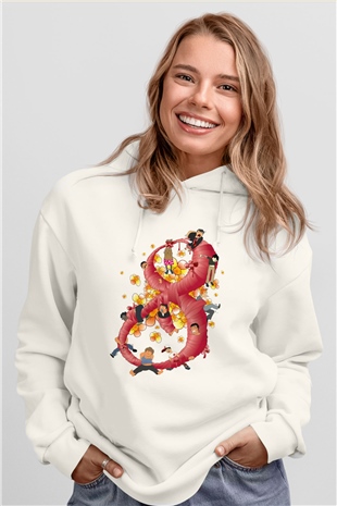 Dünya Kadınlar Günü Beyaz Unisex Kapşonlu Sweatshirt
