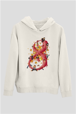 Dünya Kadınlar Günü Beyaz Unisex Kapşonlu Sweatshirt
