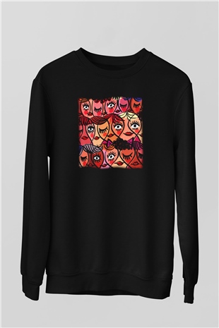 Dünya Kadınlar Günü Siyah Unisex Sweatshirt