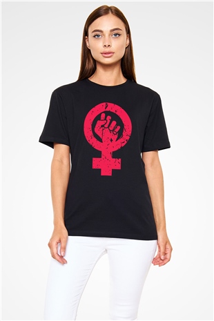 Dünya Kadınlar Günü Siyah Unisex Tişört T-Shirt - TişörtFabrikası
