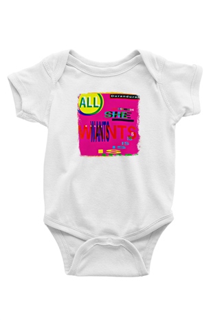 Duran Duran Baskılı Unisex Beyaz Bebek Body - Zıbın