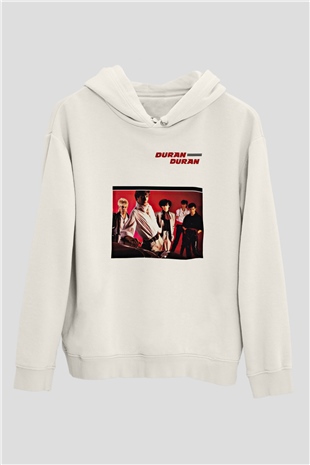 Duran Duran Baskılı Unisex Beyaz Hoodie