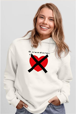 Duran Duran Baskılı Unisex Beyaz Hoodie