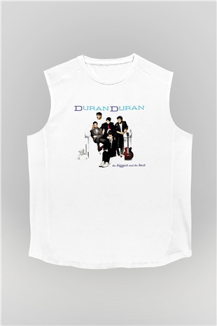 Duran Duran Baskılı Unisex Beyaz Kolsuz Tişört