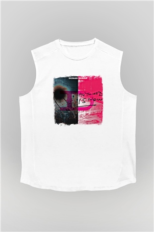 Duran Duran Baskılı Unisex Beyaz Kolsuz Tişört