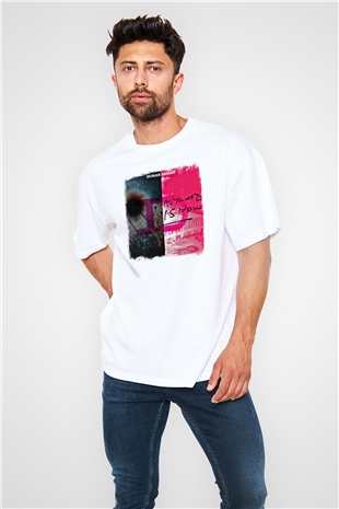 Duran Duran Baskılı Unisex Beyaz Oversize Tişört