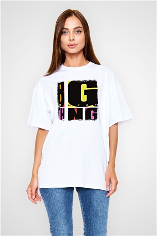 Duran Duran Baskılı Unisex Beyaz Oversize Tişört