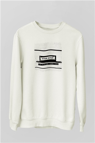 Duran Duran Baskılı Unisex Beyaz Sweatshirt