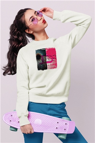 Duran Duran Baskılı Unisex Beyaz Sweatshirt