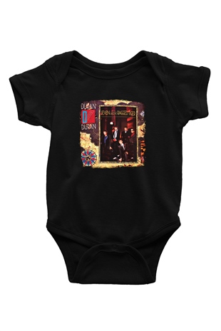 Duran Duran Baskılı Unisex Siyah Bebek Body - Zıbın