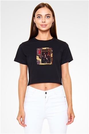 Duran Duran Baskılı Unisex Siyah Crop Top Tişört