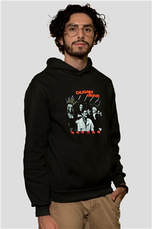 Duran Duran Baskılı Unisex Siyah Hoodie