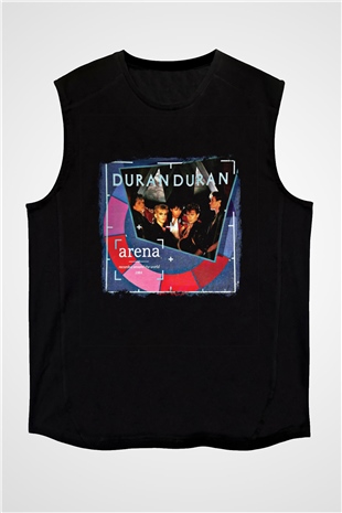 Duran Duran Baskılı Unisex Siyah Kolsuz Tişört