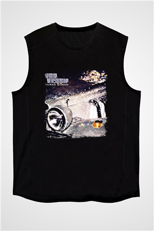 Duran Duran Baskılı Unisex Siyah Kolsuz Tişört