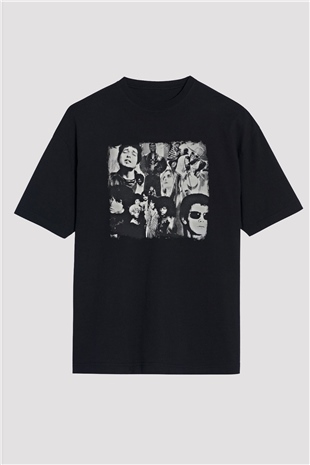 Duran Duran Baskılı Unisex Siyah Oversize Tişört