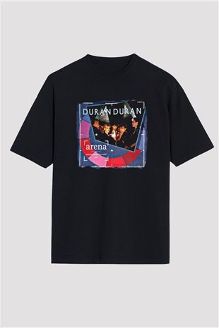 Duran Duran Baskılı Unisex Siyah Oversize Tişört