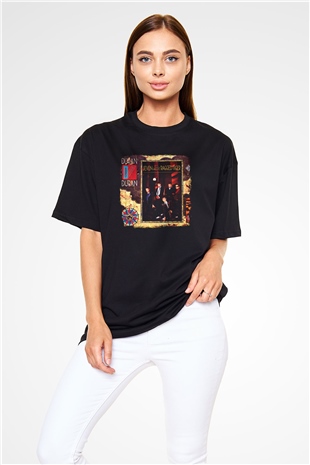 Duran Duran Baskılı Unisex Siyah Oversize Tişört
