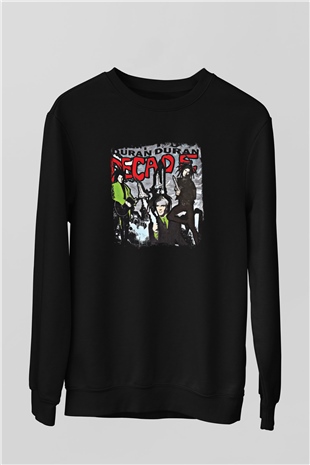 Duran Duran Baskılı Unisex Siyah Sweatshirt