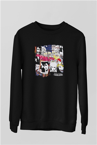 Duran Duran Baskılı Unisex Siyah Sweatshirt