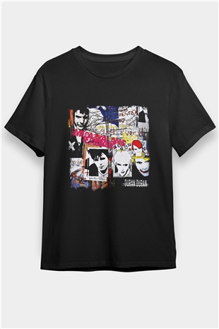Duran Duran Baskılı Unisex Siyah Tişört