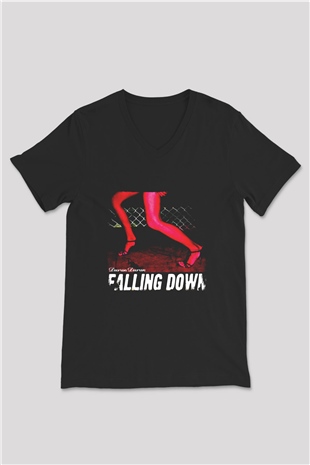 Duran Duran Baskılı Unisex Siyah V Yaka Tişört