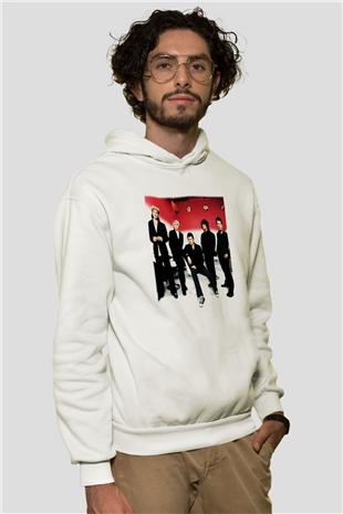 Duran Duran Beyaz Unisex Kapşonlu Sweatshirt