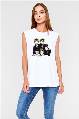 Duran Duran Beyaz Unisex Kolsuz Tişört