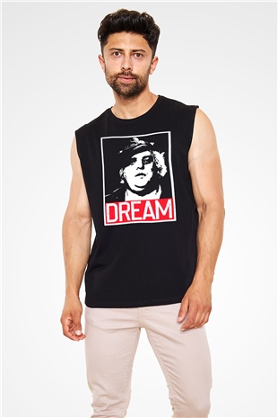 Dusty Rhodes Siyah Unisex  Kolsuz Tişört