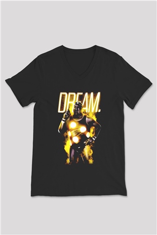 Dusty Rhodes Siyah Unisex  V Yaka Tişört