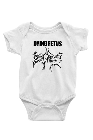 Dying Fetus Baskılı Beyaz Unisex Bebek Body - Zıbın