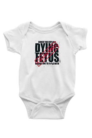 Dying Fetus Baskılı Unisex Beyaz Bebek Body - Zıbın