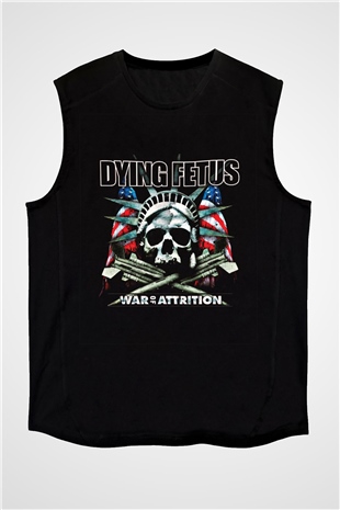 Dying Fetus Baskılı Unisex Siyah Kolsuz Tişört