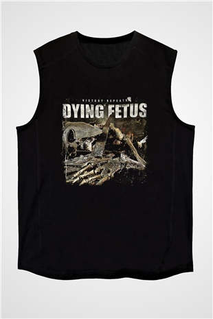 Dying Fetus Baskılı Unisex Siyah Kolsuz Tişört
