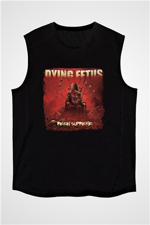Dying Fetus Baskılı Unisex Siyah Kolsuz Tişört