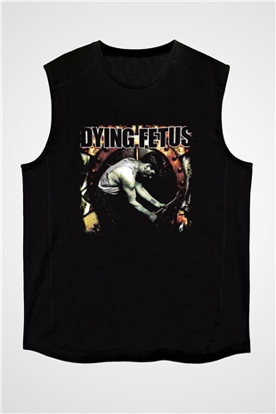 Dying Fetus Baskılı Unisex Siyah Kolsuz Tişört