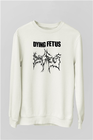 Dying Fetus Beyaz Unisex Sweatshirt