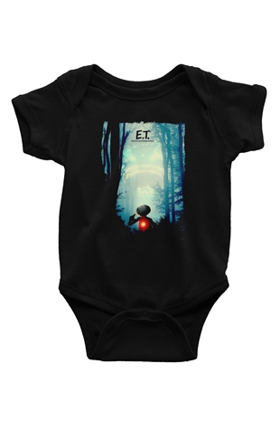 E.T. Siyah Bebek Body - Zıbın