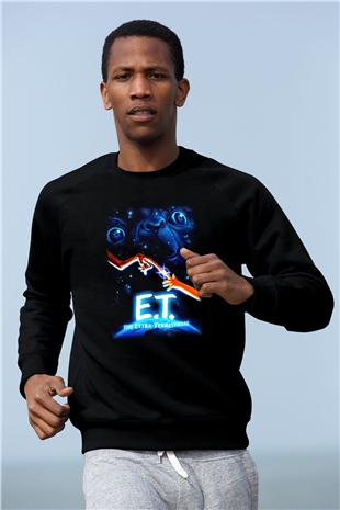 E.T. Siyah Unisex Sweatshirt