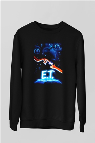 E.T. Siyah Unisex Sweatshirt