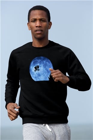 E.T. Siyah Unisex Sweatshirt